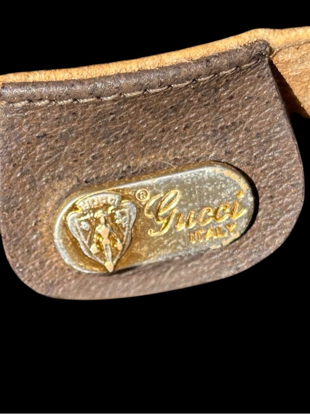 Gucci Beige GG Canvas Crossbody with Brown Leather Trim - Picture 6 of 8